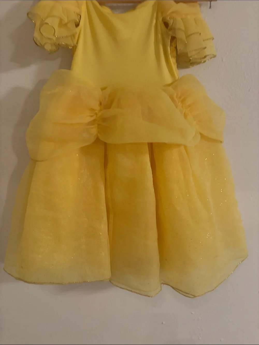 Disney Yellow belle Princess Ball Gown Kids Costume